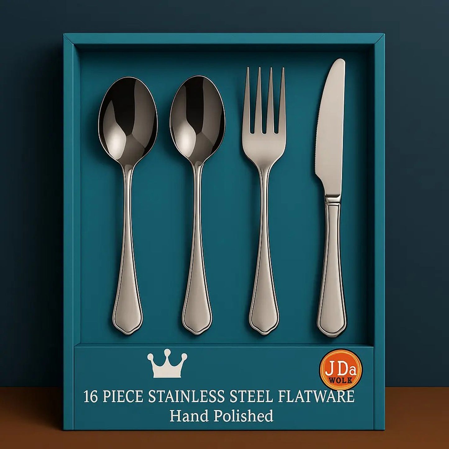 16-Piece Luxury Premium Silverware Dinnerware Tableware Set For Home