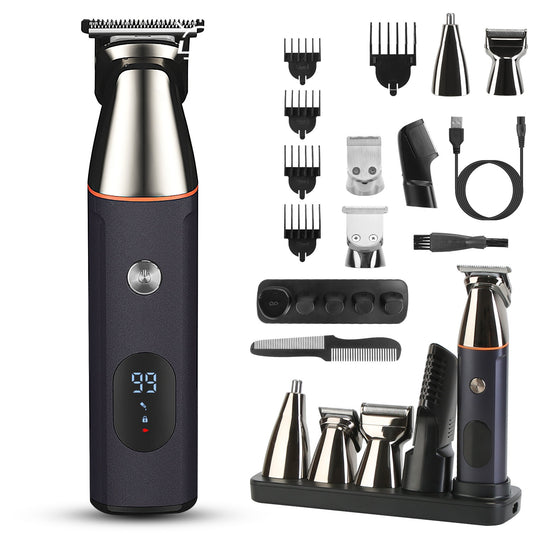All In One Beard Trimmer For Men With 5 Trimmer Heads IPX5 Waterproof Electric Razor